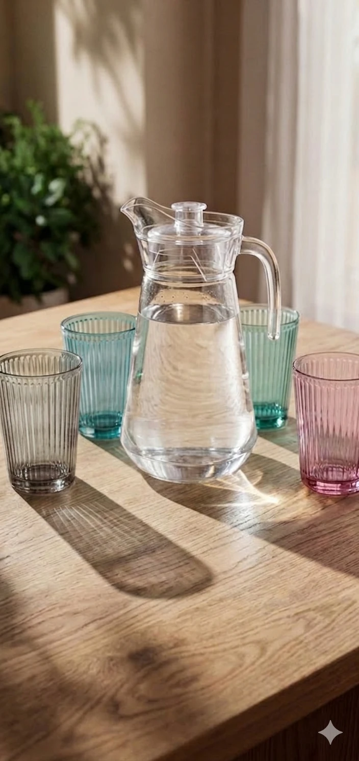 Juego de jarra plástica +4 vasos's foto | Los Cortina |  BizneCubano