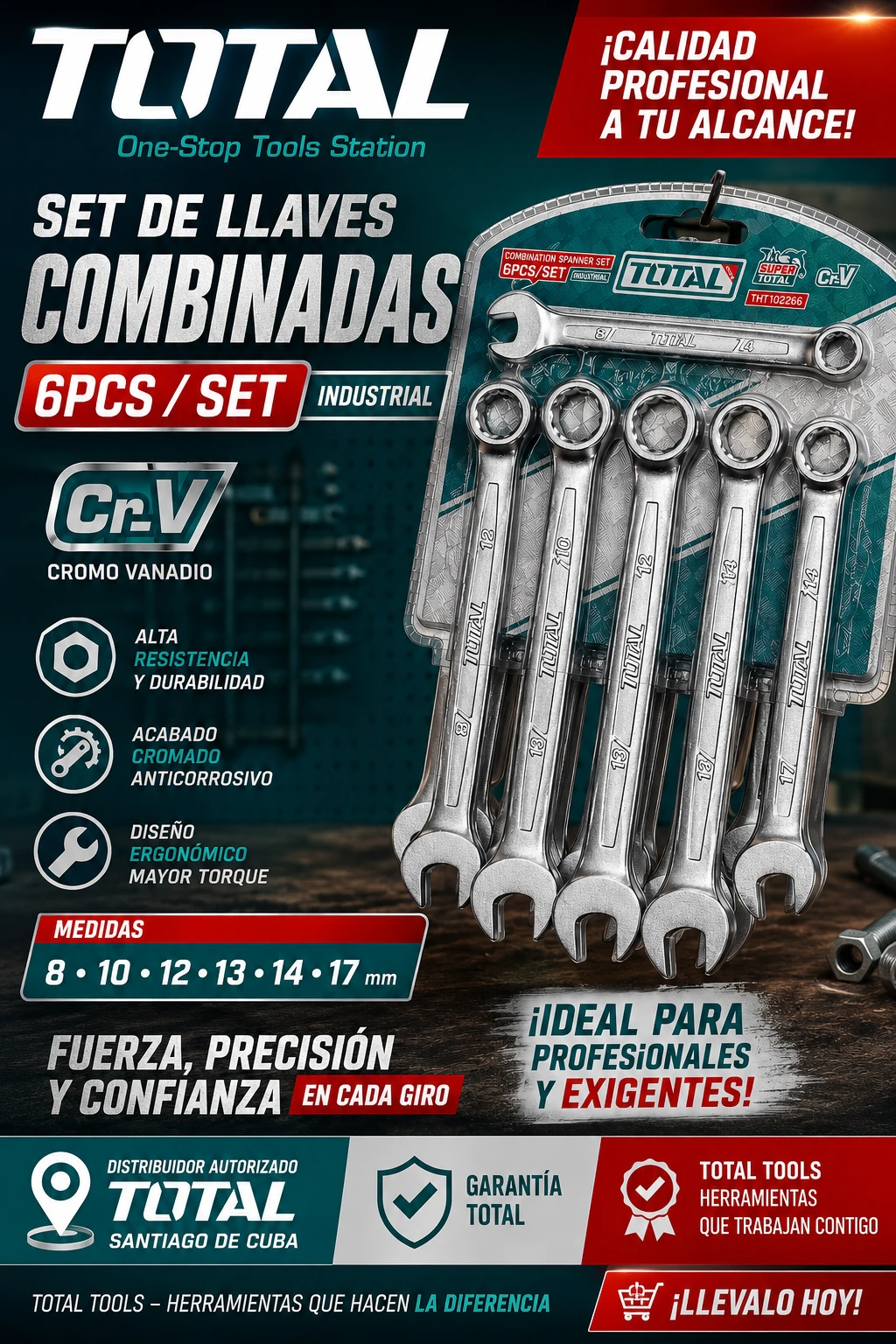 Juego de llaves combinadas de 6 Piezas's foto | Los Cortina |  BizneCubano
